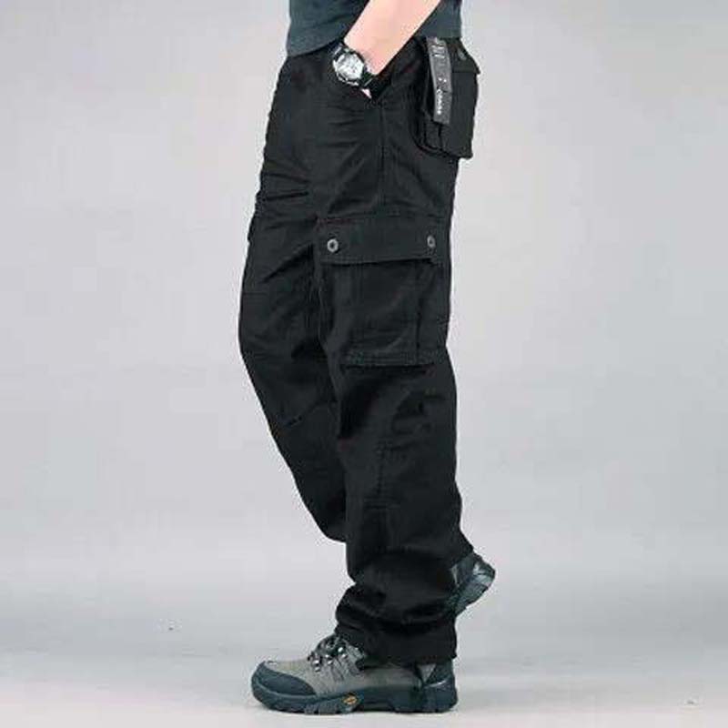 Wear-resistant Cotton Cool Overalls Trousers Plus Size Casual Pants Loose Multi-pocket Labor Insurance Pants