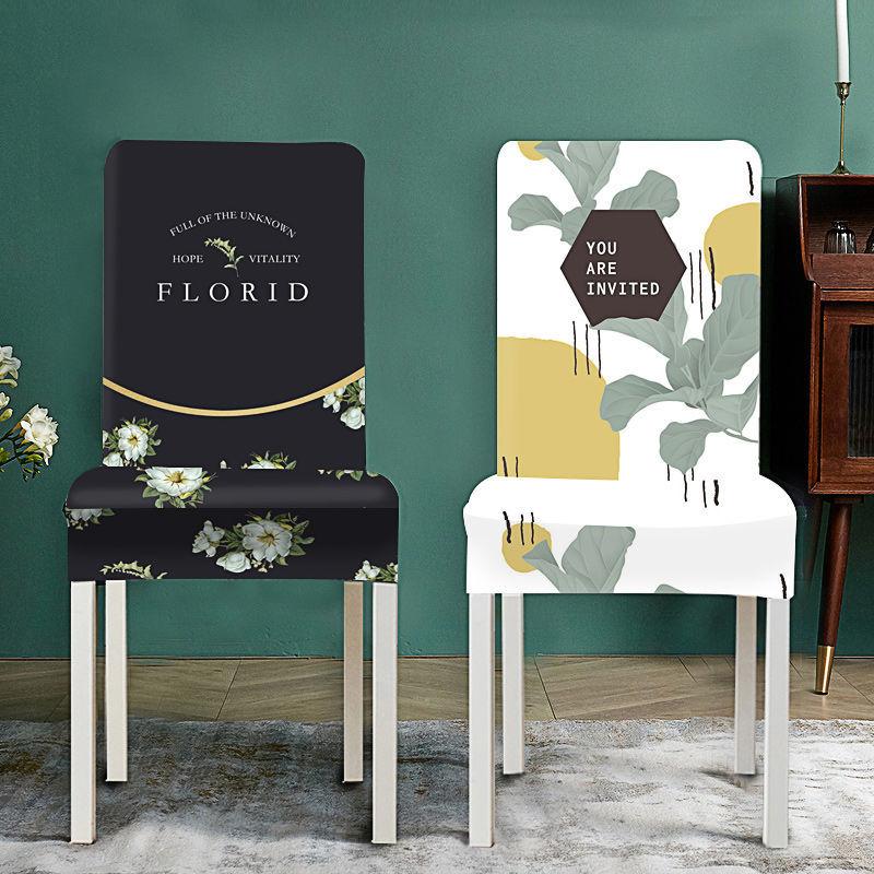 2/4/6pcs High-quality Printed Stretch Chair Cover Elastic Dining Chair Covers for Party Office Banquet Hotel Home Decoration