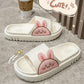 Cute Slippers Men Summer Cartoon Rabbit Home Couple Slippers Bathroom Non-slip Home Sandals Women Summer Outdoor Wear