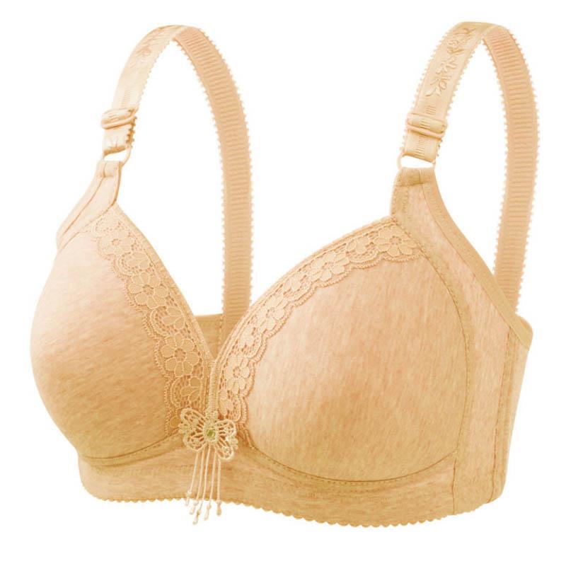 Thin No Steel Ring Gathered Anti-sagging Breasts Can Be Penetrated In All Seasons Skin-friendly and Sweat-absorbing Bra