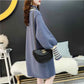 Pregnant Women's Knitted Bottoming Skirt Autumn and Winter Clothes Go Out Thick Fashion Sweater Loose Mid-length Postpartum Dress