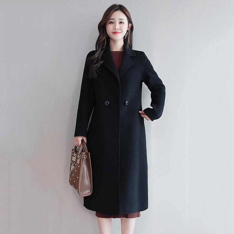 Woolen Coat Female Mid-Long Autumn and Winter Jacket Women's Popular Outerwear Woolen Coat