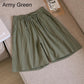 Summer Thin Section Breathable Cotton and Linen Shorts Women's Large Size Home Linen Five Points Loose Wide-leg Pants