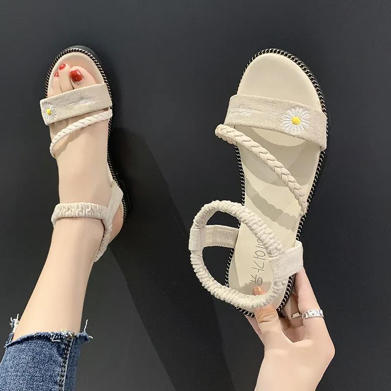 Women Summer Flat Sandals Open-Toed Slides Slippers Candy Color Casual Beach Outdoor Female Ladies Jelly Shoes