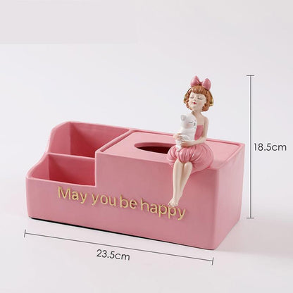 Pumping Tissue Box Meal Desktop Coffee Table Key Remote Storage Box Home Living Room Bedroom High-value Ornaments