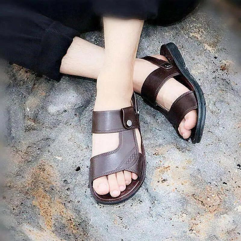 Dual-purpose Men's Sandals Summer Casual Comfortable Sandals Massage Sandals Waterproof Slippers Outdoor and Home Flip Flops