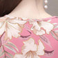 Women's Summer Print Dress Large Size Loose Round Neck A-Line Skirt