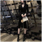 Spring and autumn sexy lace skirt plus size Slim V-neck long dress wild black dress women