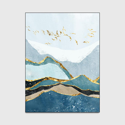 Household Carpet Fashion Modern Abstract Landscape Living Room Carpet Bedroom Kitchen Bedside Carpet Non-slip Mat Floor Mat