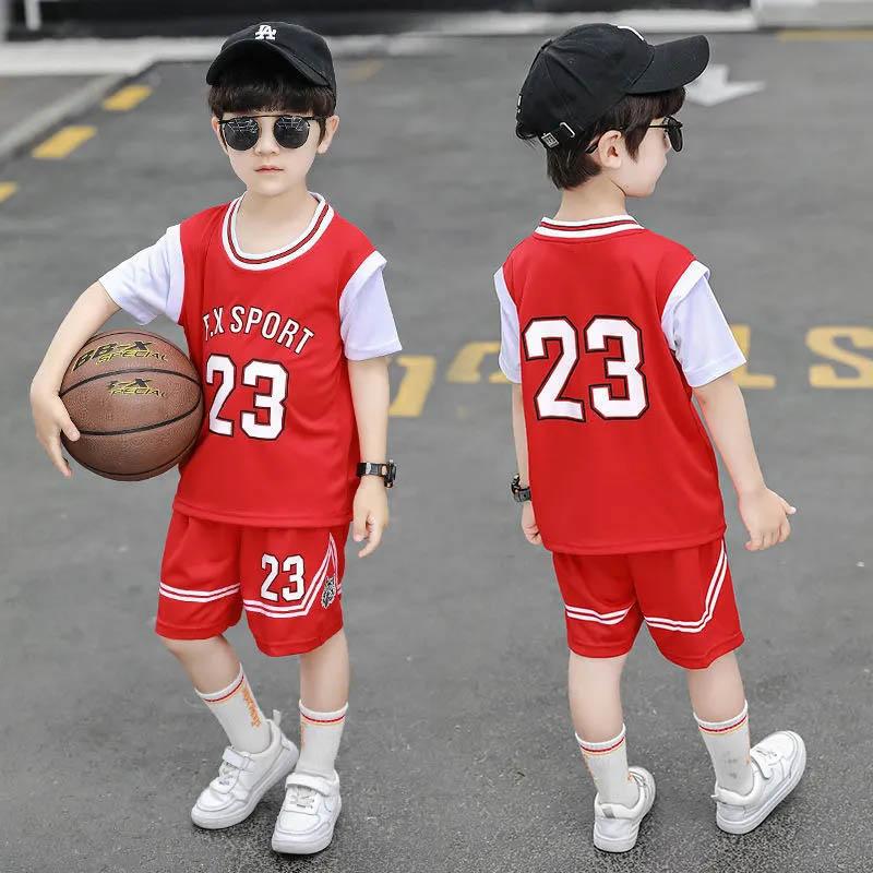 Children's Clothing Summer Basketball Clothing Children's Performance Clothing Sports Thin Section Breathable Sweat-absorbing Two-piece Suit