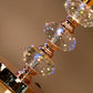 Morden Silver Led Table Lamp Fabric Crystal Bedside Lamps for Bedrooms Living Room Nordic Desk Lamp