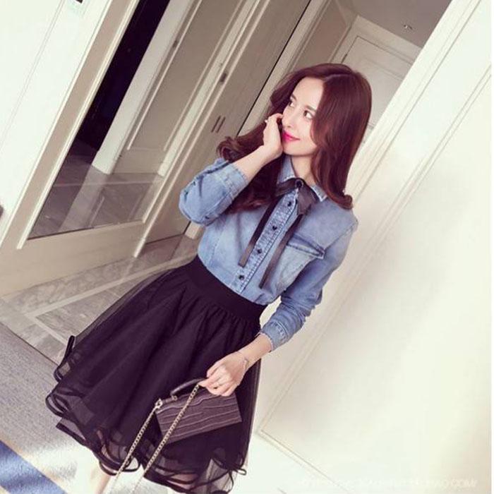 Women Anti-light Mesh Skirt with Elastic Waist Slimming Ballet Bag Hip Skirt Puff Skirts