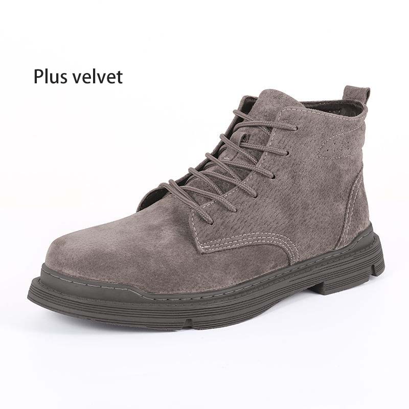 Martin Boots Male Autumn and Winter Leather High Boots Men's Tooling Leather Boots Martin Boots