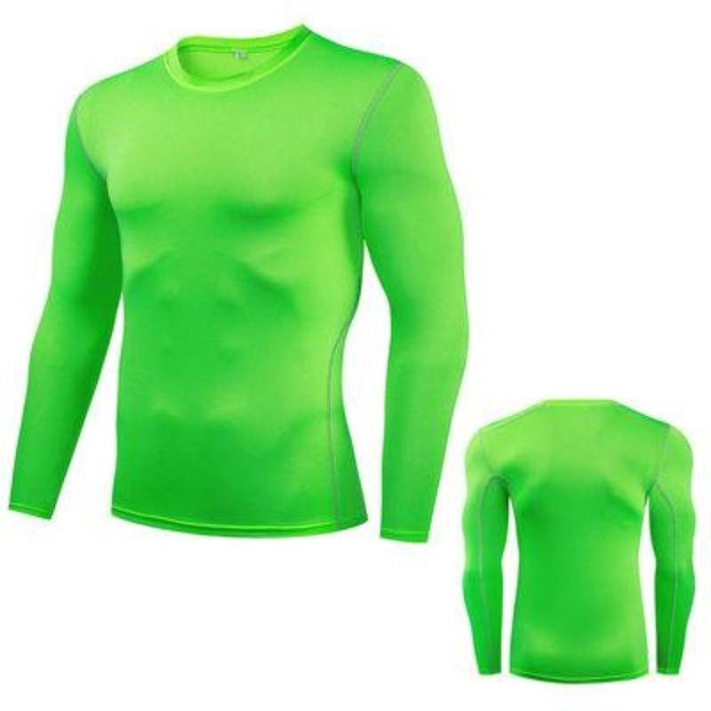 Long-sleeved Men's Tights Quick-drying Compression Shirts High-elastic Wicking Sports Long-sleeved Tops To Keep Warm