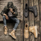 Fashion Men's Martin Boots Warm Working Boots Lace Up Men's Desert Boots Round Toe High Top Shoes