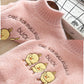 Children's Sweater Mink Pullover Sweater Sweater Thickened Warm, Soft and Lovely Cartoon Girl Middle and Young Children