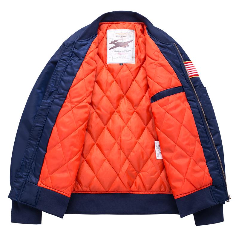 Autumn and Winter Men's Jacket Pilot Jacket Men's Thickening Plus Fat Sports Casual Coat