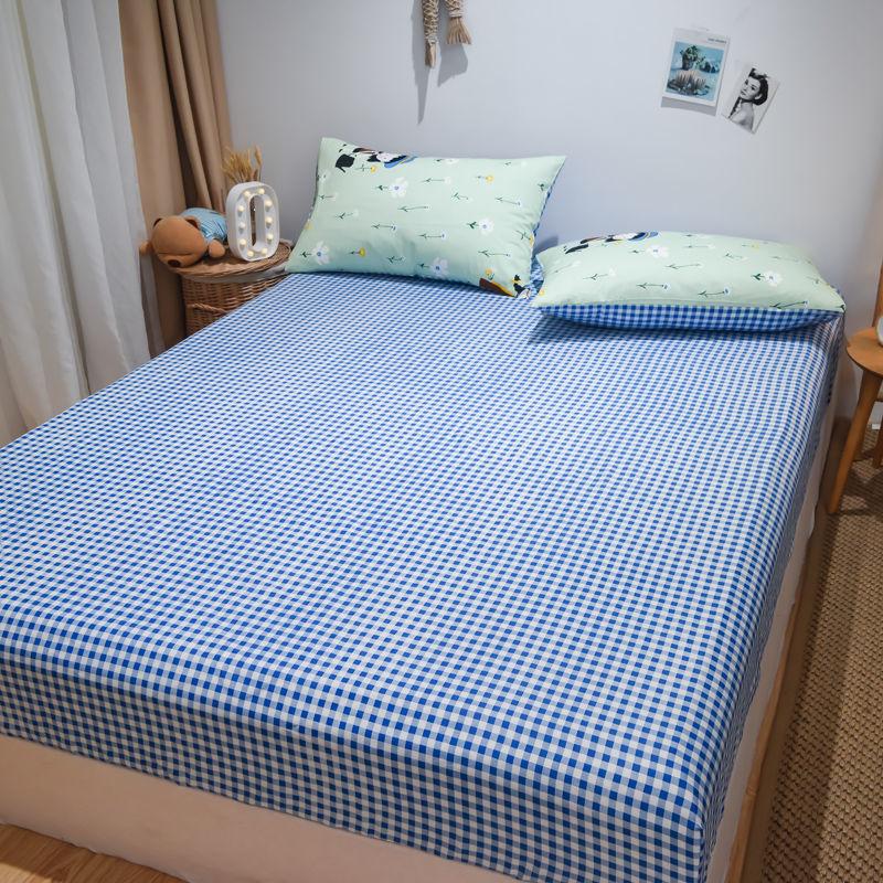 Mattress Protector Bedding Three-piece Set Cotton Thick Printed Bedspread