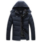 Windproof Rainproof Winter Men Outwear Collar Warm Cotton Dad's Cotton Coat Down Coat Thick Parka Clothing Long