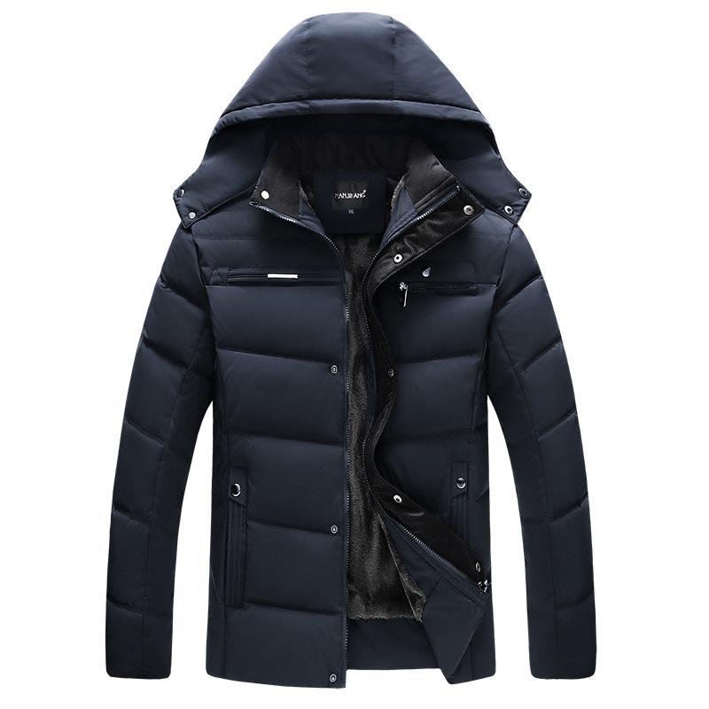 Windproof Rainproof Winter Men Outwear Collar Warm Cotton Dad's Cotton Coat Down Coat Thick Parka Clothing Long