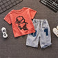 Summer Children's Set Pure Cotton Short Sleeve 2-piece Clothes Boy's Clothing Set Baby Toddler Clothing for Boy