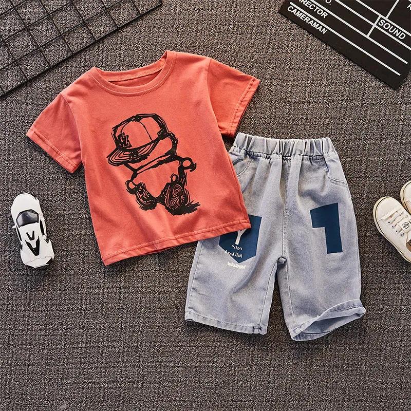 Summer Children's Set Pure Cotton Short Sleeve 2-piece Clothes Boy's Clothing Set Baby Toddler Clothing for Boy