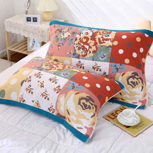 Cotton Pillow Cover Double Bedroom Bedding Soft Printing Pillow Cover