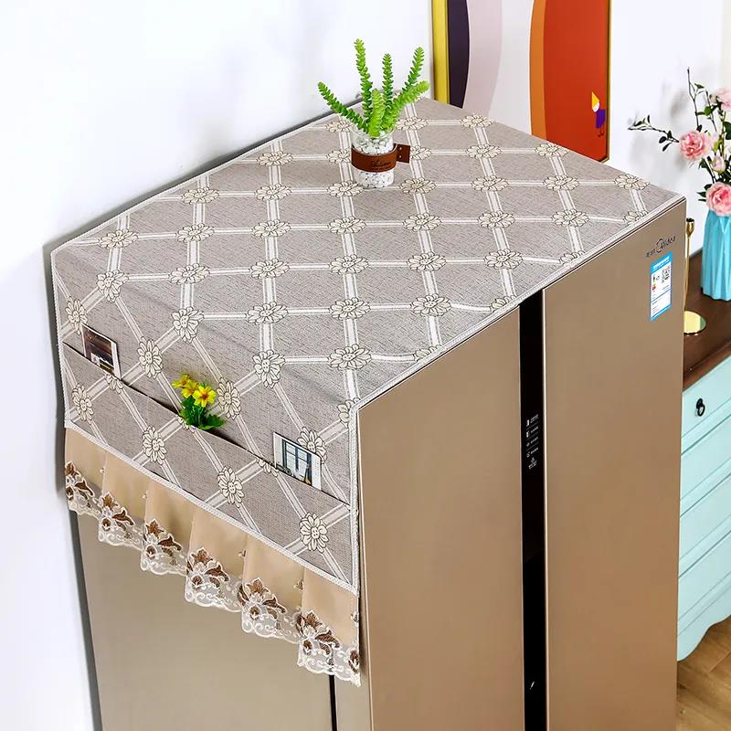 Refrigerator Cover Cloth Refrigerator Cover Single Door Double Door Refrigerator Towel Washing Machine Cover Universal Cover Towel Dustproof