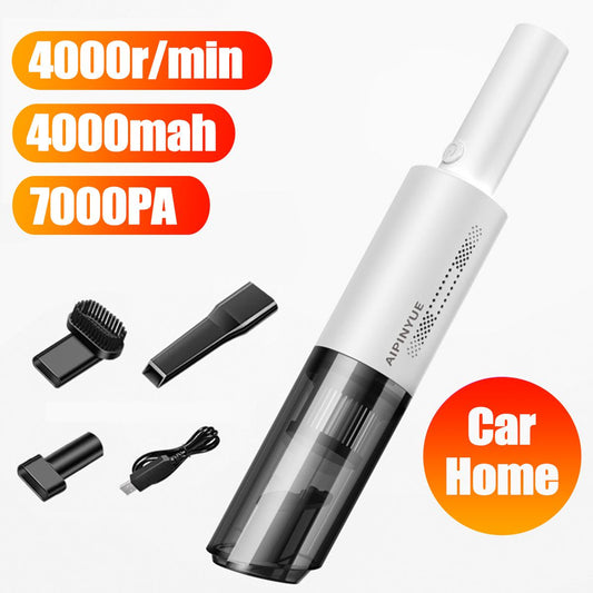 120W Car Vacuum Cleaner 12V Handheld 4000rpm Cordless/Car 7000PA Super Suction Wet/Dry Vaccum Cleaner for Car Home