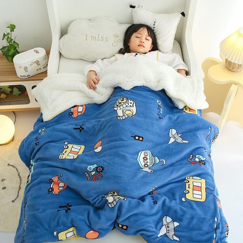 Winter Plush Warm Baby Quilt Newborn Baby Quilt Small Wool Blanket Children's Quilt Thickened In Autumn and Winter