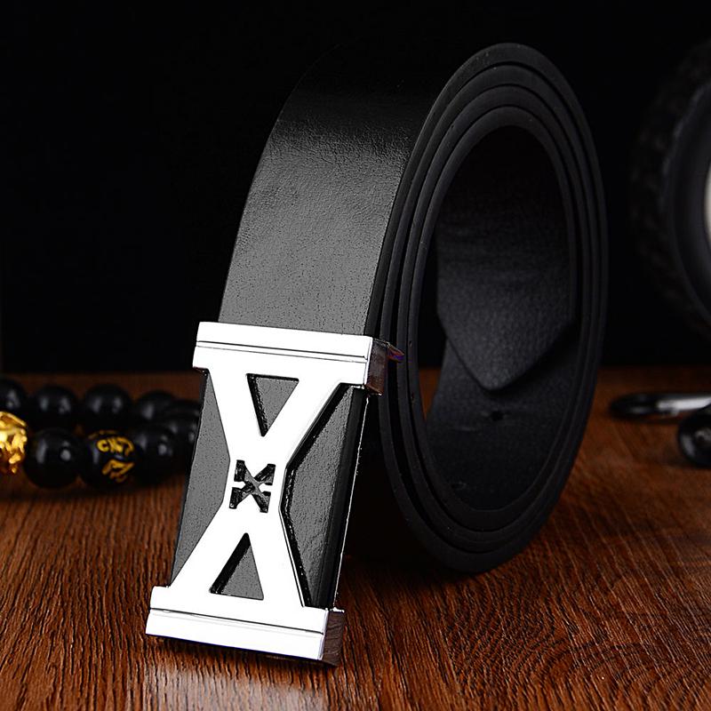 Belt Men Top Quality Luxury PU Leather Belts for Men,Strap Male Metal Automatic Buckle