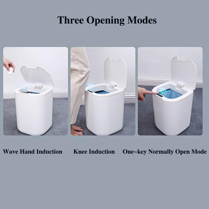 Intelligent Sensor Trash Can Household Automatic Charging Type Living Room Bedroom 16 Liters Large Capacity Kitchen Bathroom Waterproof
