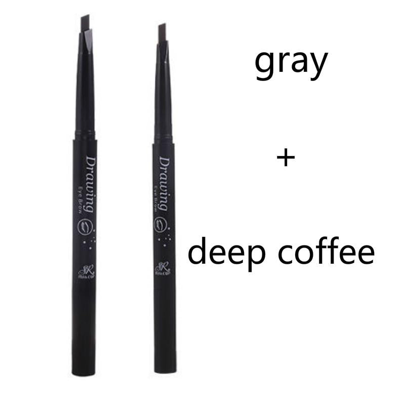 Waterproof and sweatproof natural lasting non-fading female junior double-headed eyebrow pencil