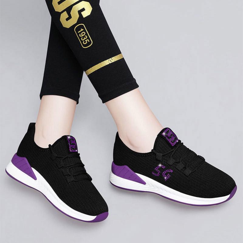 Women's Breathable Mesh Casual Sneakers Lightweight Running Shoes Comfortable Air Cushion Sports Shoes