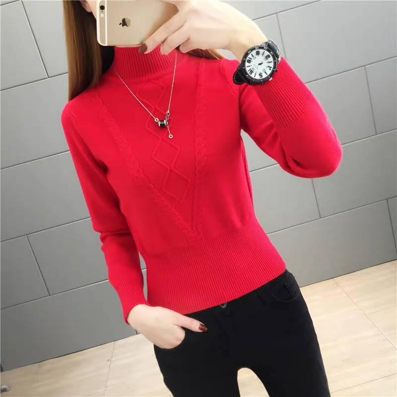 Spring Winter Tops Women O-neck Long Sleeve Sexy High Waist Sweater Knitted Cropped Knitwear Women Sweaters Pullovers