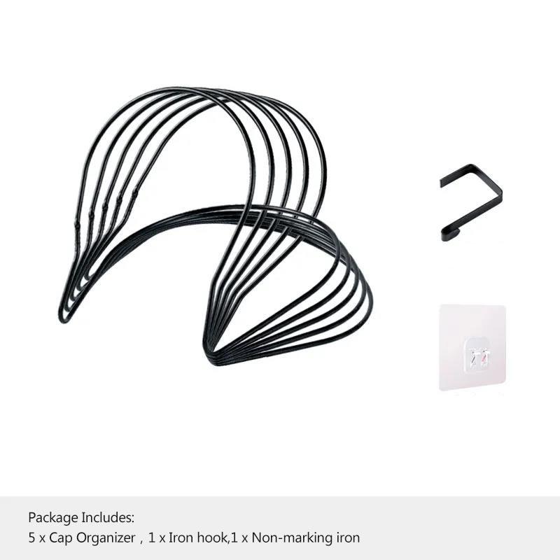 Hat Finishing Storage Shelf Creative Household Wall-mounted Door Behind The Coat and Hat Storage Artifact Dormitory Hook Rack Scarf Rack