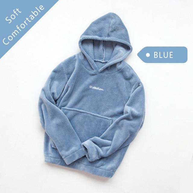Women's Pajama Tops Warm Flannel Pajamas Sleepwear Home Wear Thick Winter Velvet Female Plush Pajamas Sweatshirt Hoodies