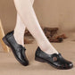 Women's Spring and Autumn National Style Soft Soled Leather Shoes Plus Size Non Slip Flat Single Leather Shoes