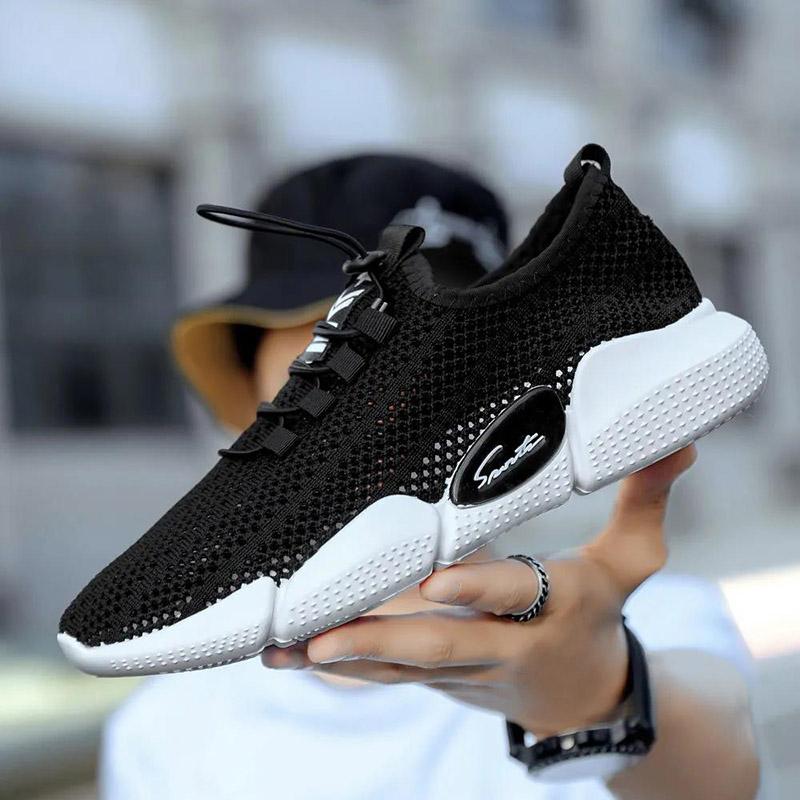 Men's Spring and Autumn All-match Running Shoes Sneakers Non-slip Breathable Thin Mesh Shoes