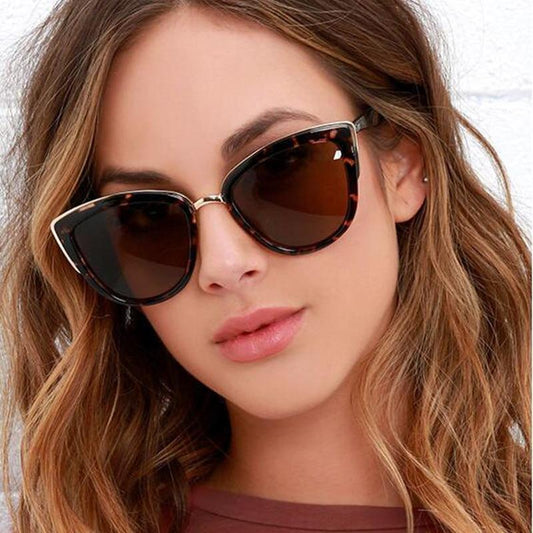 Fashion Women Cateye Sunglasses Fashion Trend Vintage Elegant Oval Lady Sun Glasses Female oculo de