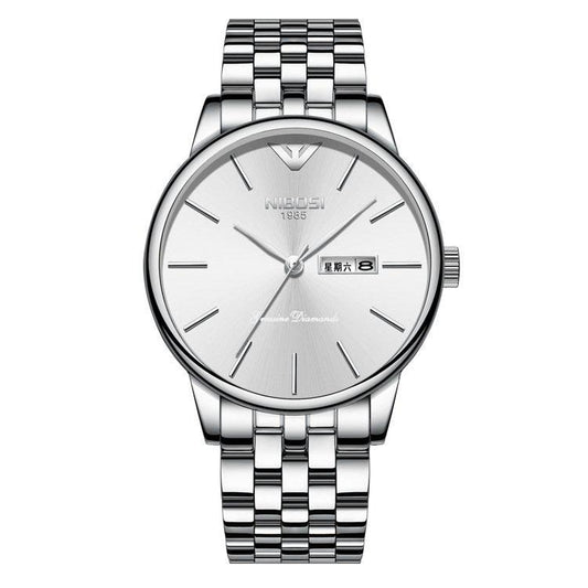 Business Wristwatch Men machinery popular fashion simple Male Clock all steel Luxury Men's Watch