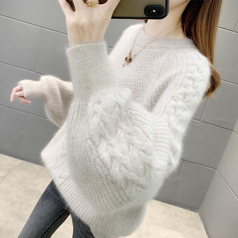 Round Neck Pullover Sweater Ins Women's Forest Loose Outer Wear Autumn and Winter New Lazy Style Knitted Bottoming Shirt