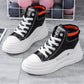 Fashion Non-slip High-top Shoes Outdoor All-match Spring and Summer Shoes Ladies Trendy Casual Work Shoes