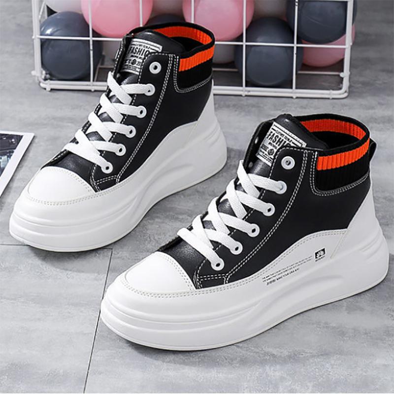 Fashion Non-slip High-top Shoes Outdoor All-match Spring and Summer Shoes Ladies Trendy Casual Work Shoes