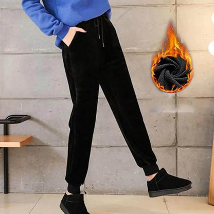 Plus Velvet Thick Velvet Sweatpants Women's Autumn and Winter Warmth Harem Pants Loose Casual Pants Trendy Fashion All-match