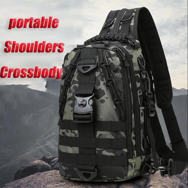 Luya Bag Outdoor Mountaineering Bag Multi-function Men Can Cross-body Shoulder Camouflage Tactical Backpack Chest Bag