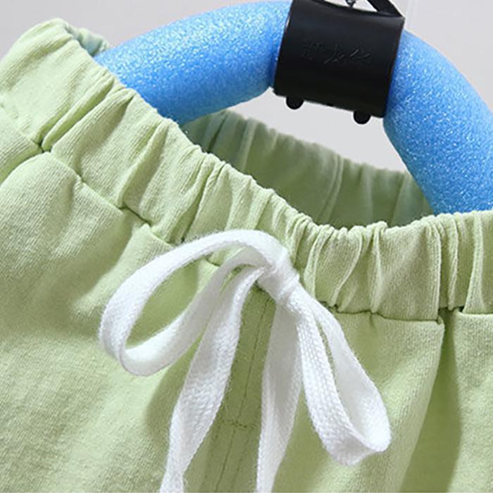 2PCS Children Clothing Set Spring Summer Boys Suits Printing Sleeveless Tops + Pants Clothing Set