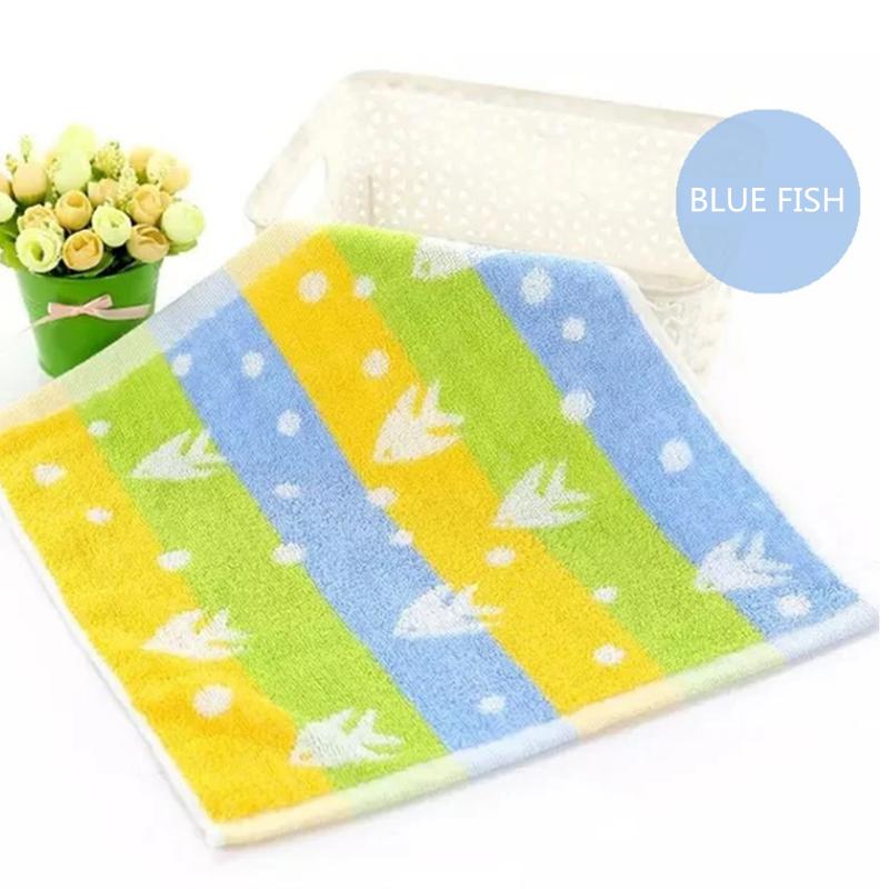 5 Packs Children's Towels Pure Cotton Square Towels Soft Cute Cartoon Absorbent Towels Bath Towels Hand Towels for Kids Bright Colors Hand Towels