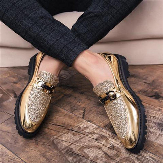 Formal Leather Italian Pointed Toe Men Shoes For Wedding Dress Oxfords Italy British Style Pointy