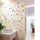 Cartoon anime bubble fish Bathroom glass door sink decorative stickers
